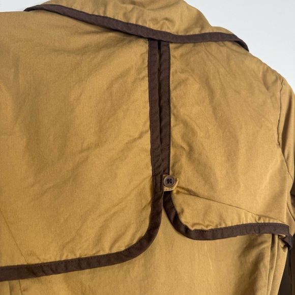 Anthropologie ett:twa Marley Belted Trench Coat Tan Brown Trim Pockets Size 0 - Picture 9 of 12